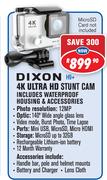Dixon 4K Ultra HD Stunt Cam Includes Waterproof Housing & Accessories H9+
