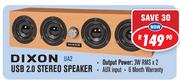 Dixon USB 2.0 Stereo Speaker UA2