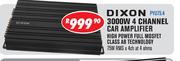 Dixon 3000W 4 Channel Car Amplifier High Power Full Mosfet Class AB Technology PYU75.4