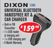 Dixon Universal Bluetooth Handsfree Kit & Car Charger C30S