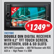 Dixon Double Din Digital Receiver With 6.2" TFT Touch Screen, Bluetooth, USB & SD Slots DN2210ME