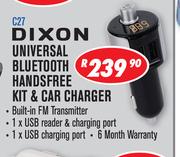 Dixon Universal Bluetooth Handsfree Kit & Car Charger C27