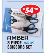 Amber 3 Piece Scissors Set SC02-3PC