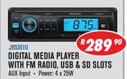 Jebson Digital Media Player With FM Radio, USB & SD Slots JB5361U