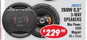 Jebson 260W 6.5" 3 Way Speakers JB65312