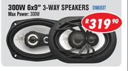 Dixon 300W 6x9" 3-Way Speakers DN693T