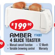 Amber 4 Slice Toaster YT4001