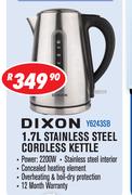 Dixon 1.7Ltr Stainless Steel Cordless Kettle Y6243SB
