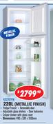 Dixon 220Ltr Metallic Finish Refrigerators KD220TF