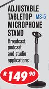 Sanchez Adjustable Tabletop Microphone Stand MS-5