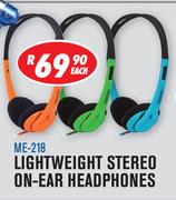 0Dixon Lightweight Stereo On Ear Headphones ME-218-Each