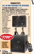 DXN Pro 15 Inch Bass Bin With Built In 2.1 Channel Class-D Amplifier BETA15PA 