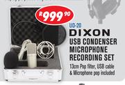 Dixon USB Condenser Microphone Recording Set UD-20