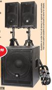 DXN Pro 18 Inch Bass Bin With Built In 2.1 Channel Class-D Amplifier BETA18PA