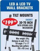 Tilt Mounts 30-70 Inch With Spring Lock Mechanism DWD907T