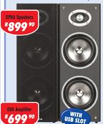 Dixon 2 x 6.5 Inch Stereo Tower Speakers Pair SP66