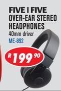 Five I Five Over ear Stereo Headphones 40mm Driver ME-892