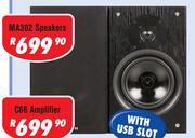 Dixon 6.5 Inch Bookshelf Speakers Pair MA302 