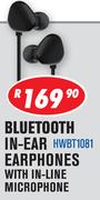 Bluetooth In Ear Earphones With In Line Microphone HWBT1081