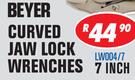 Beyer Curved 7 Inch Jaw Lock Wrench LW004/7