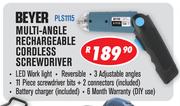Beyer Multi Angle Rechargeable Cordless Screwdriver PLS1115