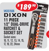 Dixon 11 Piece 1/2" Dual Drive Ratchet & Socket Set VKDS1506