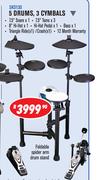 Sanchez 5 Drums 3 Cymbals With Foldable Spider Arm & Drum Stand SKD130