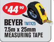 Beyer 7.5m x 25mm Measuring Tape TM7X25