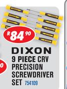 Dixon 9 Piece CRV Precision Screwdriver Set 754109
