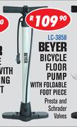 Beyer Bicycle Floor Pump With Foldable Foot Piece LC-3858