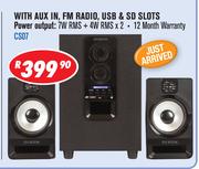 Dixon 2.1 Channel Multimedia Speaker Systems With Subwoofer & 2 Speakers CS08