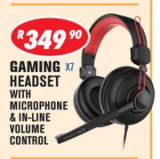  Gaming Headset With Microphone & In Line Volume Control X7