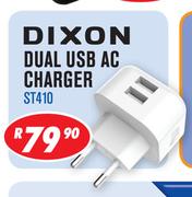 Dixon Dual USB AC Charger ST410
