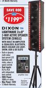 Dixon Lightwave 3x8" 2 Way Active Speaker System (Single) T08A