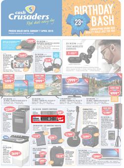 Cash Crusaders : Birthday Bash (15 March - 7 April 2019), page 1