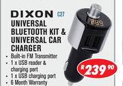 Dixon Universal Bluetooth Kit & Universal Car Charger C27
