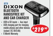 Dixon Bluetooth Handsfree Kit & Car Charger BT74