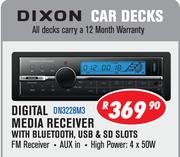 Dixon Digital Media Receiver With Bluetooth, USB & SD Slots DN3228M3