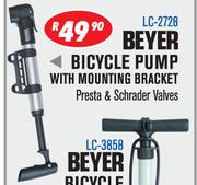 Beyer Bicycle Pump With Mounting Bracket LC-2728