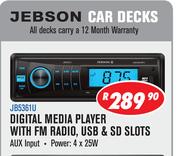 Jebson Digital Media Player With FM Radio, USB & SD Slots JB5361U