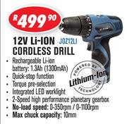 Dixon 12V Li-Ion Cordless Drill JOZ12LI