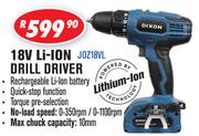 Dixon 18V Li-Ion Drill Driver JOZ18VL