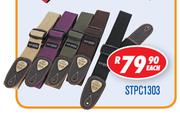 Assorted Guitar Straps With Leather Ends STPC1303-Each