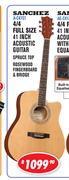 Sanchez 4/4 Full Size 41 Inch Acoustic Guitar A-C41S1