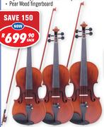 Jinyin Handmade Student Grade Violins With Bow & Case 3/4 Size JYVLE901-Each