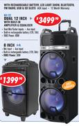 Dixon Dual 12 Inch Trolley Speakers With Built In Amplifier & Equaliser NB-122
