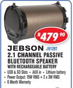 Jebson 2.1 Channel Passive Bluetooth Speaker With Rechargeable Battery JB12BT