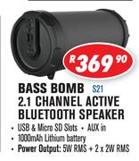 Dixon Bass Bomb 2.1 Channel Avtive Bluetooth Speaker S21