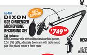 Dixon USB Condenser Microphone Recording Set AU-A04