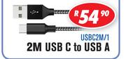 Dixon Sync & Charge Cables 2M USB C To USB A USBC2M/1
